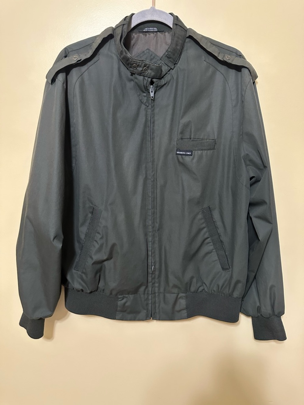VTG Members Only Classic Iconic Racer Jacket Men M Dark Green - Picture 6 of 16